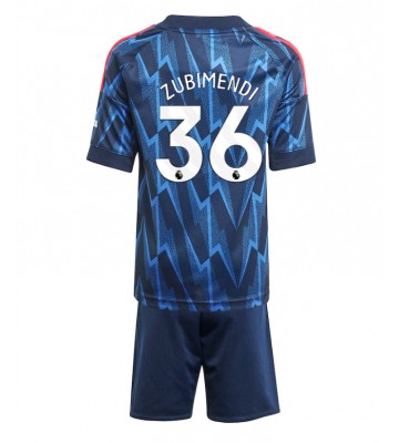 Arsenal Martin Zubimendi #36 Segunda Equipación Niños 2025-26 Manga Corta (+ Pantalones cortos)